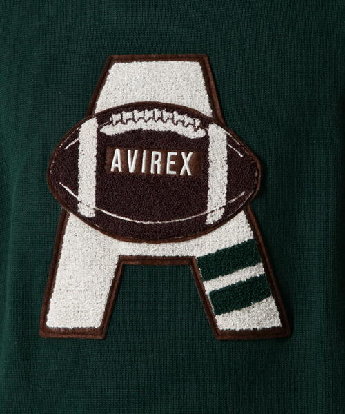AVIREX（アヴィレックス）の「【WEB&DEPOT限定】COLLEGE LINE KNIT / カレッジ ライン ニット / AVIREX / アヴィレックス（ニット/セーター・レディース・ブラック/その他6/ダークグリーン系・L/M/XL）」の16枚目の写真