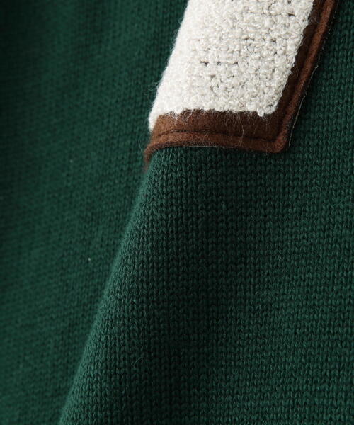 AVIREX（アヴィレックス）の「【WEB&DEPOT限定】COLLEGE LINE KNIT / カレッジ ライン ニット / AVIREX / アヴィレックス（ニット/セーター・レディース・ブラック/その他6/ダークグリーン系・L/M/XL）」の7枚目の写真