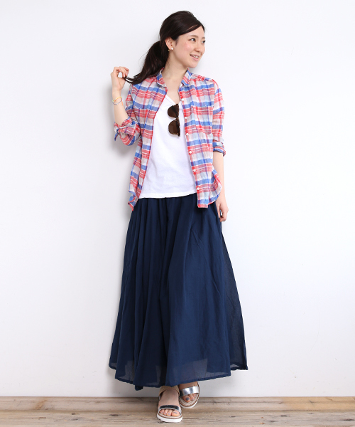 B:MING by BEAMS（ビーミングバイビームス）の「ビーミング by ビームス / シアーシャツ（シャツ/ブラウス・レディース・オフホワイト/グレー/レッド/ブルー・MEDIUM/SMALL）」の13枚目の写真