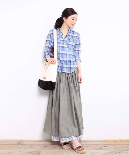 B:MING by BEAMS（ビーミングバイビームス）の「ビーミング by ビームス / シアーシャツ（シャツ/ブラウス・レディース・オフホワイト/グレー/レッド/ブルー・MEDIUM/SMALL）」の7枚目の写真