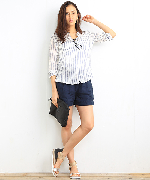 B:MING by BEAMS（ビーミングバイビームス）の「ビーミング by ビームス / シアーシャツ（シャツ/ブラウス・レディース・オフホワイト/グレー/レッド/ブルー・MEDIUM/SMALL）」の12枚目の写真