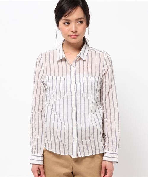 B:MING by BEAMS（ビーミングバイビームス）の「ビーミング by ビームス / シアーシャツ（シャツ/ブラウス・レディース・オフホワイト/グレー/レッド/ブルー・MEDIUM/SMALL）」の19枚目の写真