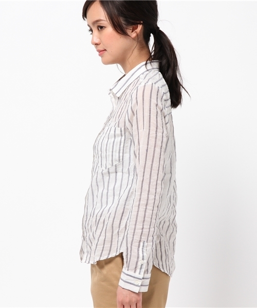 B:MING by BEAMS（ビーミングバイビームス）の「ビーミング by ビームス / シアーシャツ（シャツ/ブラウス・レディース・オフホワイト/グレー/レッド/ブルー・MEDIUM/SMALL）」の20枚目の写真