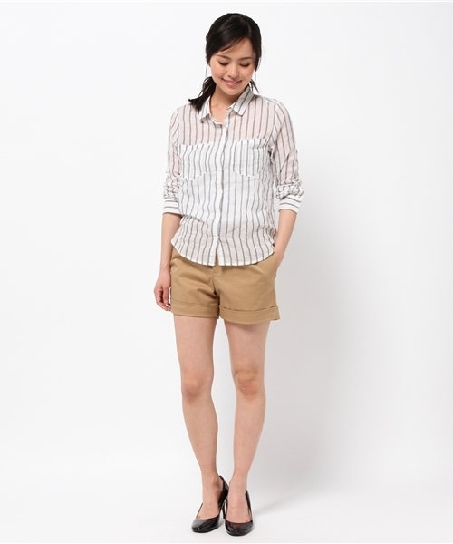 B:MING by BEAMS（ビーミングバイビームス）の「ビーミング by ビームス / シアーシャツ（シャツ/ブラウス・レディース・オフホワイト/グレー/レッド/ブルー・MEDIUM/SMALL）」の22枚目の写真