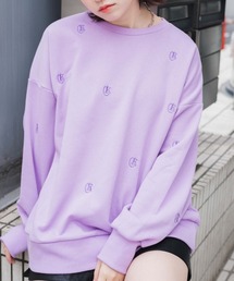 WEGO/総柄刺繍スウェット