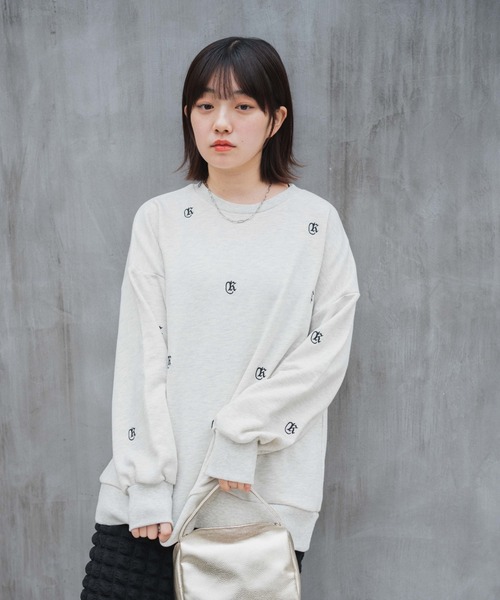 WEGO(ウィゴー)の「WEGO/総柄刺繍スウェット(スウェット・レディース・ブラック/グレー系その他/ブルー/ホワイト/パープル/杢グレー・FREE)」の18枚目の写真