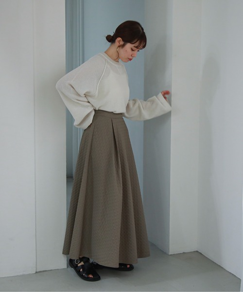 feepur（フェピュール）の「【ハンドウォッシャブル】サーマルライクオーバーニット（ニット/セーター・レディース・オレンジ/ブルー/ブラック/オフホワイト/ピンク・MEDIUM）」の21枚目の写真