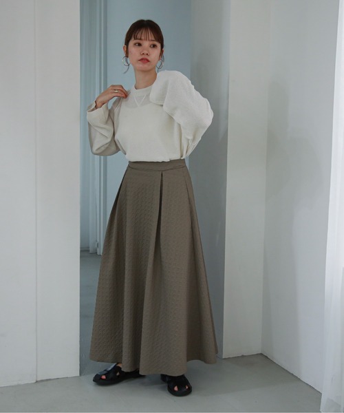 feepur（フェピュール）の「【ハンドウォッシャブル】サーマルライクオーバーニット（ニット/セーター・レディース・オレンジ/ブルー/ブラック/オフホワイト/ピンク・MEDIUM）」の18枚目の写真