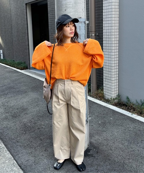 feepur（フェピュール）の「【ハンドウォッシャブル】サーマルライクオーバーニット（ニット/セーター・レディース・オレンジ/ブルー/ブラック/オフホワイト/ピンク・MEDIUM）」の20枚目の写真