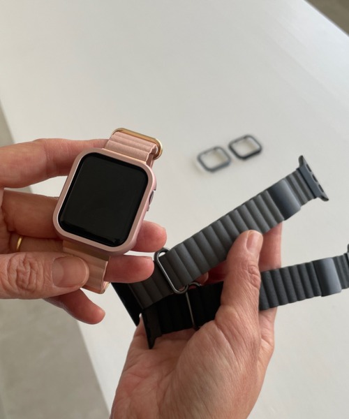 SiNCERE（シンシア）の「Apple Watch Band/アップルウォッチバンド マグネット PUレザーケースセット 〈40mm、41mm、44mm、45mm用〉（デジタル腕時計・レディース・グレー/ピンク/パープル/グリーン/ブラック/ベージュ・41mm/40mm/44mm/45mm）」の9枚目の写真