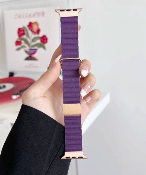 SiNCERE（シンシア）の「Apple Watch Band/アップルウォッチバンド マグネット PUレザーケースセット 〈40mm、41mm、44mm、45mm用〉（デジタル腕時計・レディース・グレー/ピンク/パープル/グリーン/ブラック/ベージュ・41mm/40mm/44mm/45mm）」の19枚目の写真