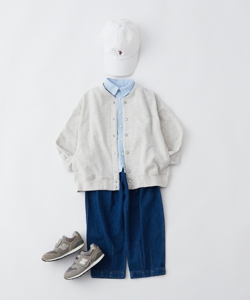 CIAOPANIC TYPY(チャオパニックティピー)の「【KIDS】スウェットスタジャン/スナップカーディガン(スタジャン・キッズ・グレー/イエロー・S/M/L/XL/XXL)」の3枚目の写真