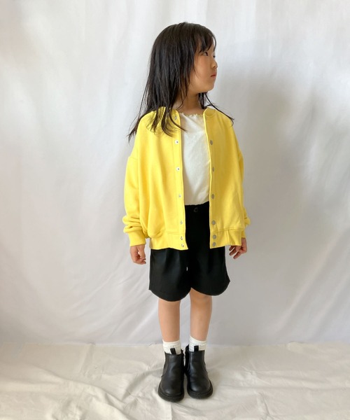 CIAOPANIC TYPY(チャオパニックティピー)の「【KIDS】スウェットスタジャン/スナップカーディガン(スタジャン・キッズ・グレー/イエロー・S/M/L/XL/XXL)」の11枚目の写真