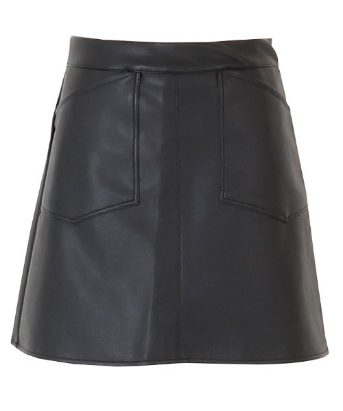AMBIENT（アンビエント）の「アウトポケットレザーミニスカート（スカート・レディース・アイボリー/ブラック/グレー・S/M）」の4枚目の写真