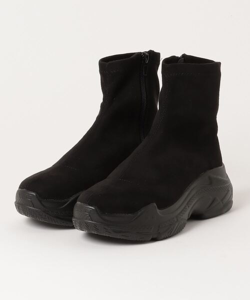 LOVEHUNTER(ラブハンター)の「LOVEHUNTER/厚底スニーカーソールストレッチブーツ(1532)(ブーツ・レディース・ブラック/ブラック系その他・L/M/S/LL)」の5枚目の写真