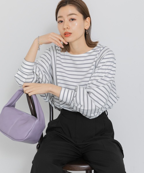 URBAN RESEARCH Sonny Label(アーバンリサーチサニーレーベル)の「パターンボーダードルマンプルオーバー(Tシャツ/カットソー・レディース・ブラック/ミント/グレー・FREE)」の20枚目の写真