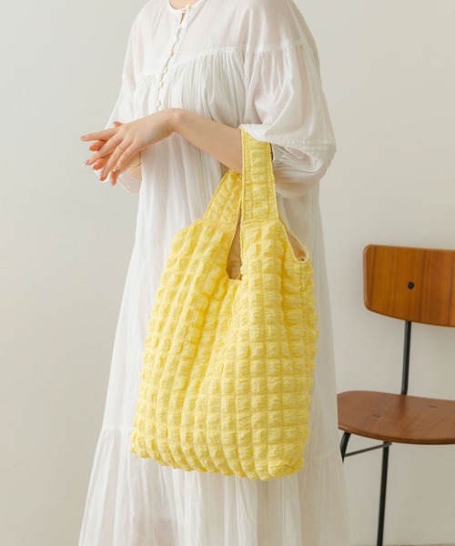 RODE SKO（ロデスコ）の「ポコポコトート（トートバッグ・レディース・イエロー/ブラック/ラベンダー/グリーン/オフホワイト・ONE）」の5枚目の写真