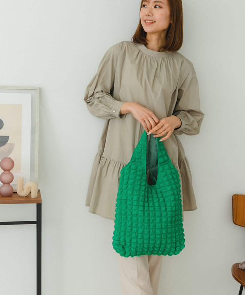 RODE SKO（ロデスコ）の「ポコポコトート（トートバッグ・レディース・イエロー/ブラック/ラベンダー/グリーン/オフホワイト・ONE）」の4枚目の写真