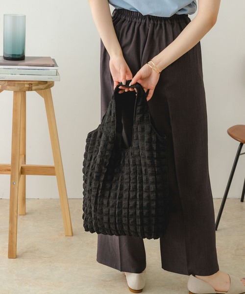 RODE SKO（ロデスコ）の「ポコポコトート（トートバッグ・レディース・イエロー/ブラック/ラベンダー/グリーン/オフホワイト・ONE）」の3枚目の写真