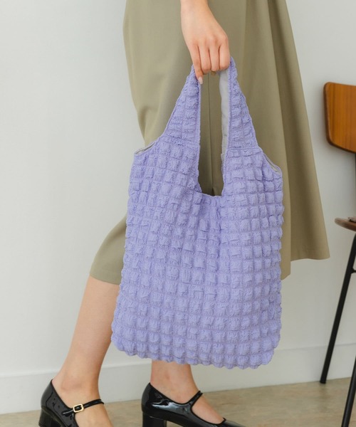 RODE SKO（ロデスコ）の「ポコポコトート（トートバッグ・レディース・イエロー/ブラック/ラベンダー/グリーン/オフホワイト・ONE）」の6枚目の写真