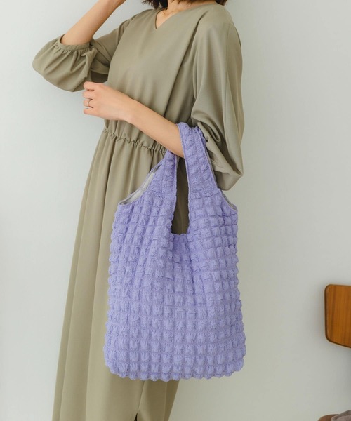 RODE SKO（ロデスコ）の「ポコポコトート（トートバッグ・レディース・イエロー/ブラック/ラベンダー/グリーン/オフホワイト・ONE）」の7枚目の写真