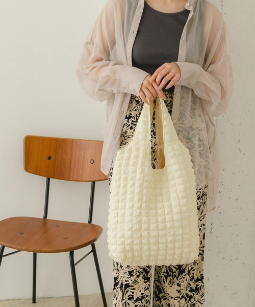 RODE SKO（ロデスコ）の「ポコポコトート（トートバッグ・レディース・イエロー/ブラック/ラベンダー/グリーン/オフホワイト・ONE）」の8枚目の写真