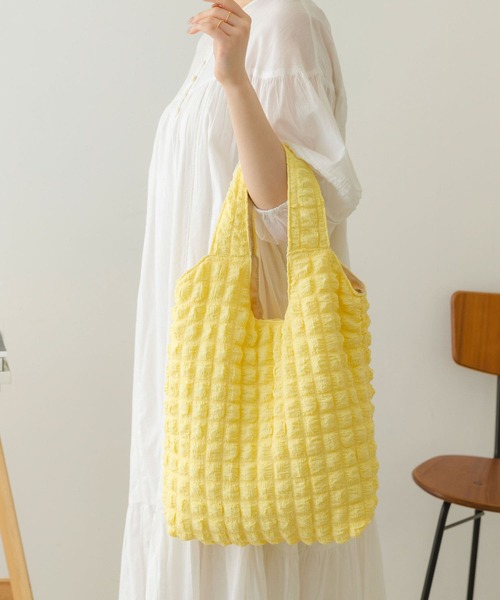 RODE SKO（ロデスコ）の「ポコポコトート（トートバッグ・レディース・イエロー/ブラック/ラベンダー/グリーン/オフホワイト・ONE）」の10枚目の写真