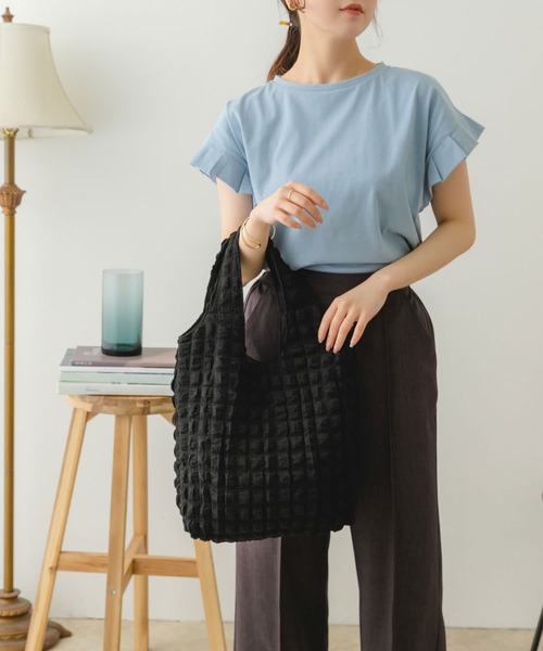 RODE SKO（ロデスコ）の「ポコポコトート（トートバッグ・レディース・イエロー/ブラック/ラベンダー/グリーン/オフホワイト・ONE）」の12枚目の写真