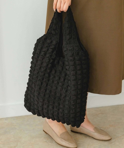 RODE SKO（ロデスコ）の「ポコポコトート（トートバッグ・レディース・イエロー/ブラック/ラベンダー/グリーン/オフホワイト・ONE）」の13枚目の写真