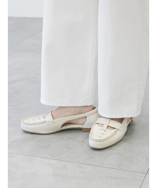 Lugnoncure（ルノンキュール）の「サイドオープンローファー（ドレスシューズ・レディース・ブラック/オフホワイト・MEDIUM/LARGE）」の3枚目の写真