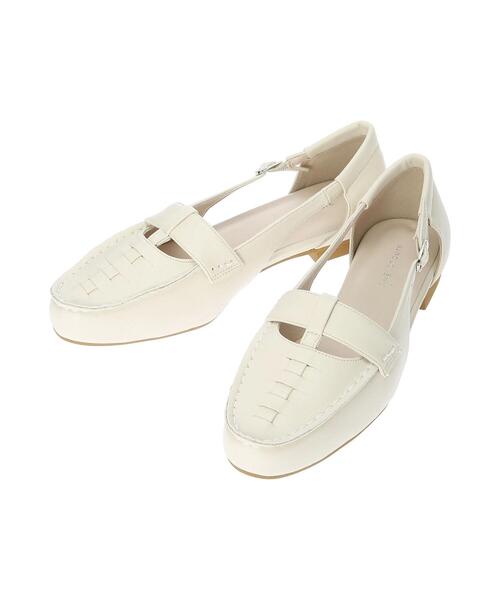 Lugnoncure（ルノンキュール）の「サイドオープンローファー（ドレスシューズ・レディース・ブラック/オフホワイト・MEDIUM/LARGE）」の6枚目の写真