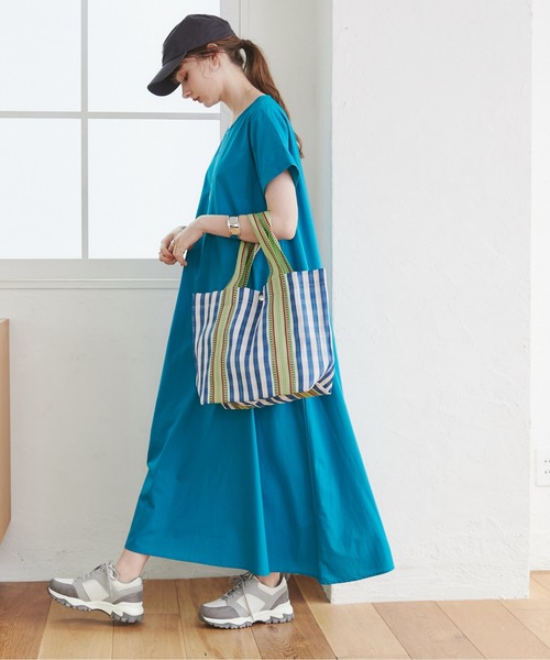 ANGIE（アンジー）の「コットンAラインマキシワンピース（ワンピース・レディース・ネイビー/レッド/ブラック/ブルーグリーン/ブラウン/ブルー・FREE）」の10枚目の写真