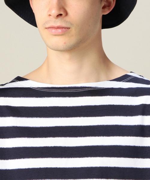 BEAUTY&YOUTH UNITED ARROWS（ビューティーアンドユースユナイテッドアローズ）の「BY ミスト ボーダー ボートネック Tシャツ◆（Tシャツ/カットソー・メンズ・ネイビー/グレー・SMALL/MEDIUM/LARGE/X-LARGE）」の7枚目の写真