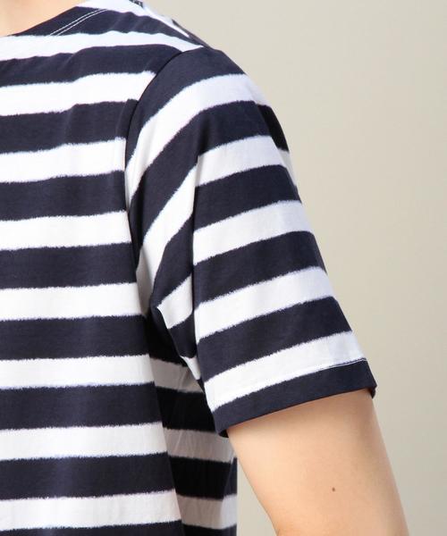 BEAUTY&YOUTH UNITED ARROWS（ビューティーアンドユースユナイテッドアローズ）の「BY ミスト ボーダー ボートネック Tシャツ◆（Tシャツ/カットソー・メンズ・ネイビー/グレー・SMALL/MEDIUM/LARGE/X-LARGE）」の8枚目の写真