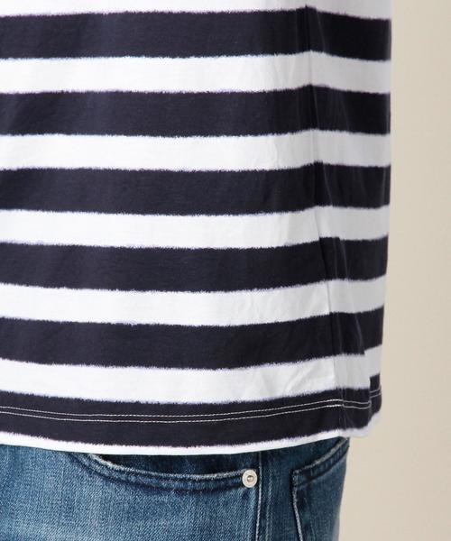 BEAUTY&YOUTH UNITED ARROWS（ビューティーアンドユースユナイテッドアローズ）の「BY ミスト ボーダー ボートネック Tシャツ◆（Tシャツ/カットソー・メンズ・ネイビー/グレー・SMALL/MEDIUM/LARGE/X-LARGE）」の9枚目の写真