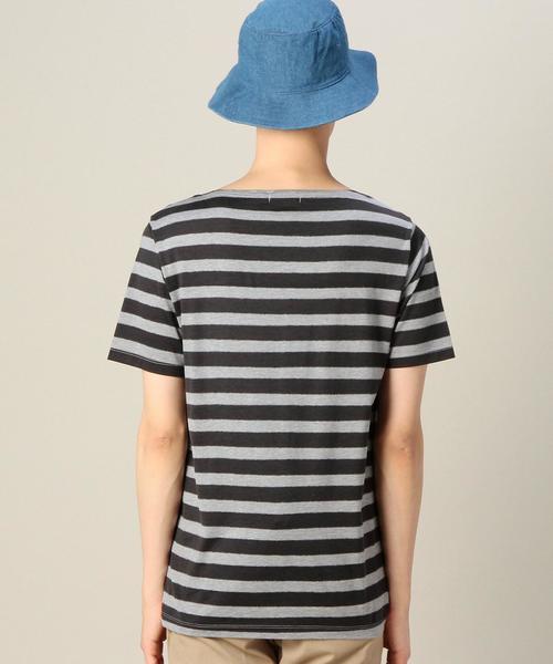 BEAUTY&YOUTH UNITED ARROWS（ビューティーアンドユースユナイテッドアローズ）の「BY ミスト ボーダー ボートネック Tシャツ◆（Tシャツ/カットソー・メンズ・ネイビー/グレー・SMALL/MEDIUM/LARGE/X-LARGE）」の15枚目の写真