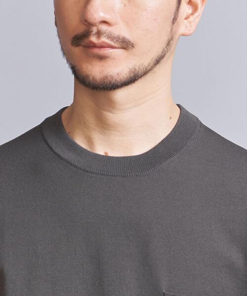 BEAUTY&YOUTH UNITED ARROWS(ビューティーアンドユースユナイテッドアローズ)の「【WEB限定 WARDROBE SMART】デオドラント 1ポケット ニット Tシャツ(ニット/セーター・メンズ・ダークグレー/ライトグレー/ブラック・S/M/L/XL)」の7枚目の写真