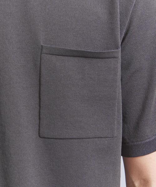 BEAUTY&YOUTH UNITED ARROWS(ビューティーアンドユースユナイテッドアローズ)の「【WEB限定 WARDROBE SMART】デオドラント 1ポケット ニット Tシャツ(ニット/セーター・メンズ・ダークグレー/ライトグレー/ブラック・S/M/L/XL)」の10枚目の写真
