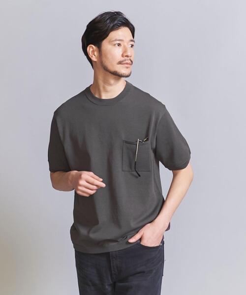 BEAUTY&YOUTH UNITED ARROWS(ビューティーアンドユースユナイテッドアローズ)の「【WEB限定 WARDROBE SMART】デオドラント 1ポケット ニット Tシャツ(ニット/セーター・メンズ・ダークグレー/ライトグレー/ブラック・S/M/L/XL)」の12枚目の写真