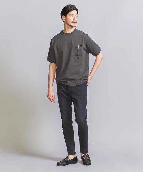 BEAUTY&YOUTH UNITED ARROWS(ビューティーアンドユースユナイテッドアローズ)の「【WEB限定 WARDROBE SMART】デオドラント 1ポケット ニット Tシャツ(ニット/セーター・メンズ・ダークグレー/ライトグレー/ブラック・S/M/L/XL)」の14枚目の写真