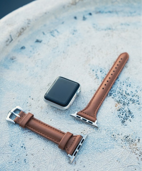zandy（ズィーアンドワイ）の「zandy/ズィー・アンド・ワイ Apple Watch【くすみカラー細製レザーベルト】 アップルウォッチバンド レザーベルト // leather8（デジタル腕時計・メンズ・ベージュ/ブラウン/ブラウン系その他・S/M）」の7枚目の写真