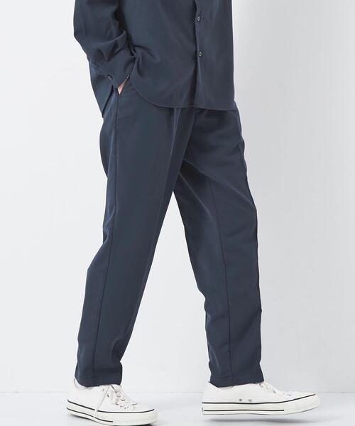 green label relaxing（グリーンレーベルリラクシング）の「クリスプツイル 1プリーツ イージーパンツ -ストレッチ・防シワ・接触冷感・吸水速乾-（その他パンツ・メンズ・ネイビー/ケリー・XL/S/M/L）」の4枚目の写真