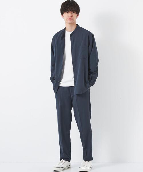 green label relaxing（グリーンレーベルリラクシング）の「クリスプツイル 1プリーツ イージーパンツ -ストレッチ・防シワ・接触冷感・吸水速乾-（その他パンツ・メンズ・ネイビー/ケリー・XL/S/M/L）」の3枚目の写真