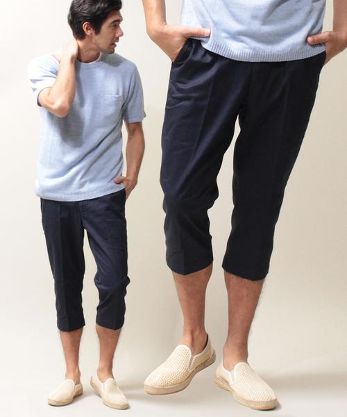 BEAUTY&YOUTH UNITED ARROWS（ビューティーアンドユースユナイテッドアローズ）の「BY ツイル ノープリーツ クロップドパンツ◆（チノパンツ・メンズ・ナチュラル/ネイビー/ホワイト・SMALL/X-LARGE/MEDIUM/LARGE）」の3枚目の写真
