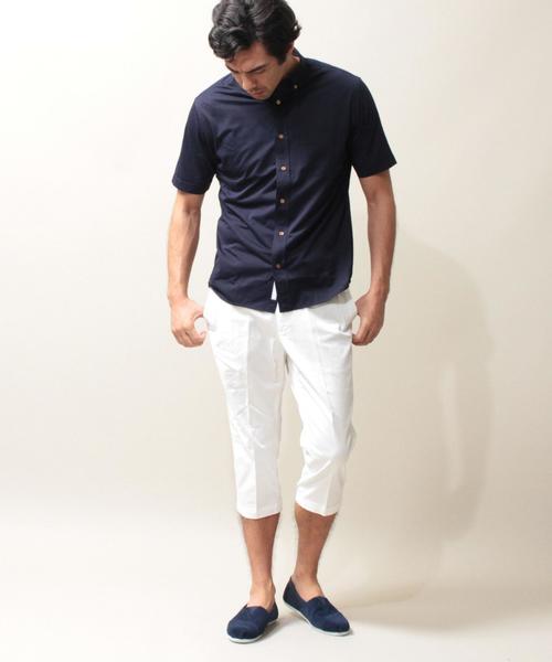 BEAUTY&YOUTH UNITED ARROWS（ビューティーアンドユースユナイテッドアローズ）の「BY ツイル ノープリーツ クロップドパンツ◆（チノパンツ・メンズ・ナチュラル/ネイビー/ホワイト・SMALL/X-LARGE/MEDIUM/LARGE）」の4枚目の写真