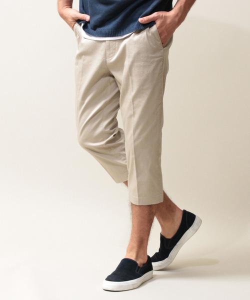 BEAUTY&YOUTH UNITED ARROWS（ビューティーアンドユースユナイテッドアローズ）の「BY ツイル ノープリーツ クロップドパンツ◆（チノパンツ・メンズ・ナチュラル/ネイビー/ホワイト・SMALL/X-LARGE/MEDIUM/LARGE）」の9枚目の写真