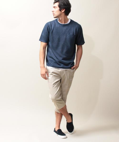 BEAUTY&YOUTH UNITED ARROWS（ビューティーアンドユースユナイテッドアローズ）の「BY ツイル ノープリーツ クロップドパンツ◆（チノパンツ・メンズ・ナチュラル/ネイビー/ホワイト・SMALL/X-LARGE/MEDIUM/LARGE）」の21枚目の写真