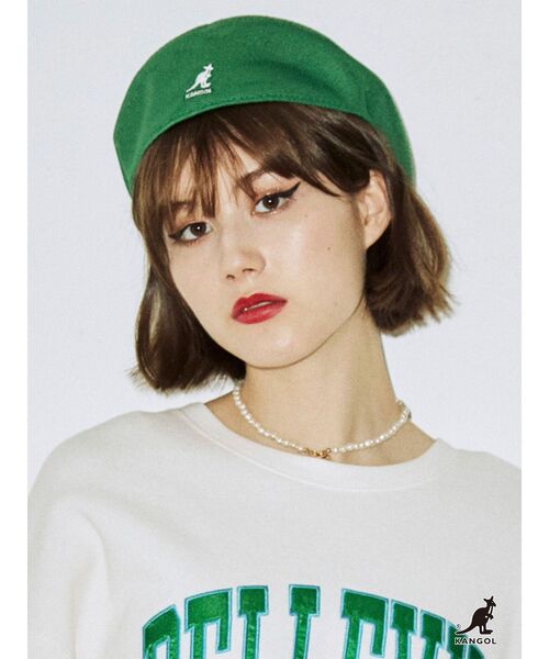 jouetie(ジュエティ)の「【KANGOL】ハンチング(ハンチング/ベレー帽・レディース・ブラック/グリーン/ピンク・M)」の1枚目の写真