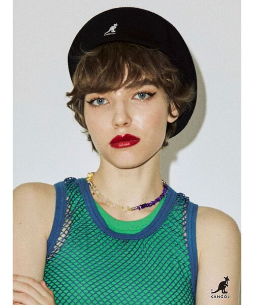 jouetie(ジュエティ)の「【KANGOL】ハンチング(ハンチング/ベレー帽・レディース・ブラック/グリーン/ピンク・M)」の5枚目の写真