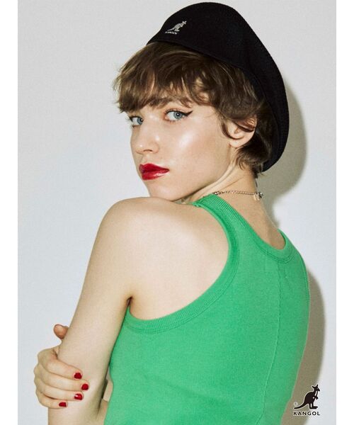 jouetie(ジュエティ)の「【KANGOL】ハンチング(ハンチング/ベレー帽・レディース・ブラック/グリーン/ピンク・M)」の6枚目の写真